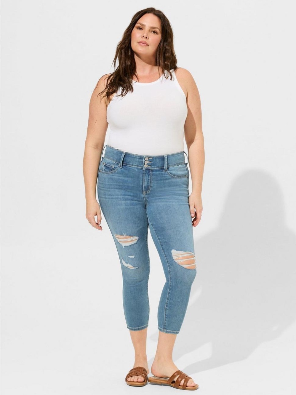 Torrid Size 24 Crop Jegging Skinny Super Soft High-Rise Jean